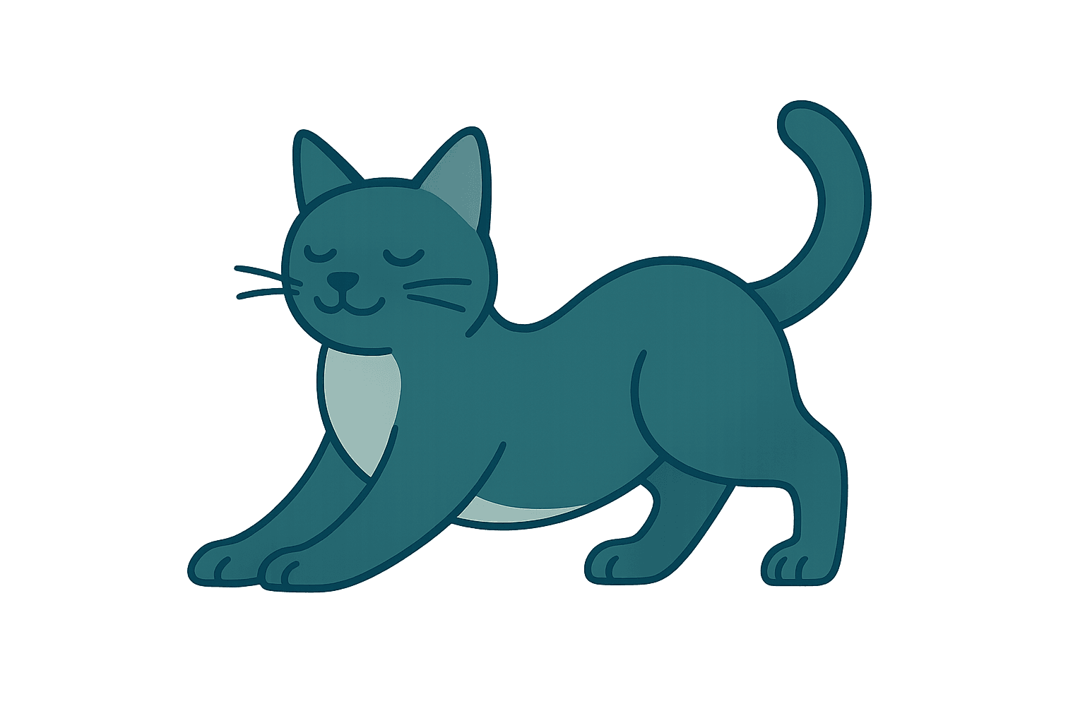 Silhouette de chat en mouvement