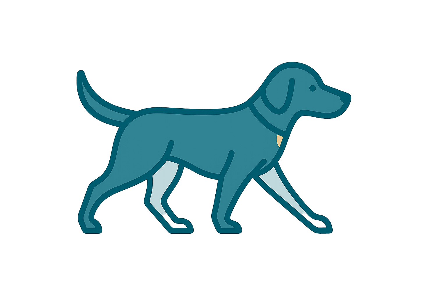 Silhouette de chien en mouvement